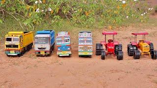 Truck Washing or River | HMT 5911 Tractor 4WD| TATA Dump Truck | Ashok Leyland | Mahindra 575 Di |