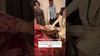 Korean Husband Does Indian Post Wedding Rituals with Me ️ #korean   #indian #indianwedding