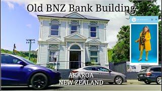 OLD BNZ BANK BUILDING | Akaroa New Zealand | Drone flyover | Mr Peacock Colourful Clothing