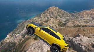 GTA 5 - Real Cars Crash Testing off Mt. Chiliad #3 (GTA 5 Crashes/Ragdolls) 60fps