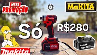 Quase De Graça.....Uma Makita Vermelha Parafusadeira Makita DTD173 BRUSHLESS 18v