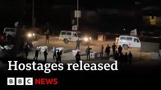 Israeli hostages released by Hamas | BBC News