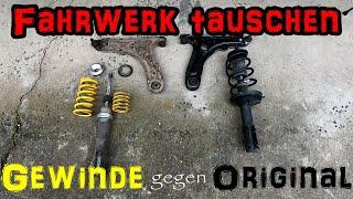 VW Golf 3 Teil #2 Fahrwerk tauschen ‖ Gewinde gegen Original