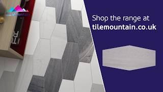 Stone Cut Hexagon Matt Grey Wall And Floor Tile (440385) - Tile Mountain