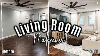 EXTREME LIVING ROOM MAKEOVER 2022 :: Loft Home Makeover on a Budget!!