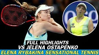 Elena Rybakina Sensational Tennis Vs Jelena Ostapenko - Stunning Match Full Highlights (HD)