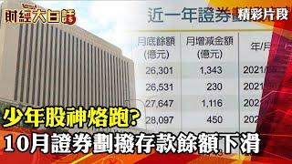 少年股神烙跑? 10月證券劃撥存款餘額下滑 │ 財經大白話 20211127