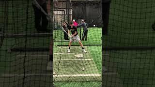 Hitting with Keith Osik (side view)