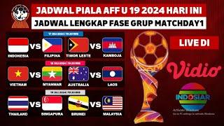 Jadwal Piala AFF U 19 2024 Hari ini: Indonesia vs Filipina – Thailand vs Singapura | Klasemen Pekan1