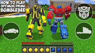 HOW TO PLAY BUMBLEBEE vs OPTIMUS PRIME in MINECRAFT REAL AUTOBOT Minecraft GAMEPLAY Movie traps