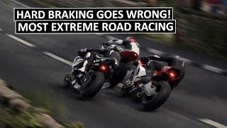 HORRIBLE CRASH! Hard Braking Goes Wrong, Honda CBR 1000RR and Ducati Panigale V4R Crash!