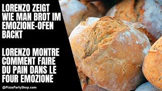 Lorenzo zeigtwie man Brot im Emozione Ofen - Lorenzo montrecomment faire du pain dans four Emozione