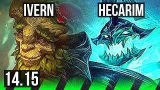 IVERN vs HECARIM (JGL) | 7/0/10, Rank 7 Ivern, 1100+ games, Godlike | NA Challenger | 14.15