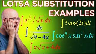 Calculus 2, Lec 3B: Integration by Substitution Examples