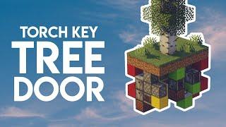 Compact Torch Key Tree Trapdoor  | Minecraft Java 1.21+ Redstone Tutorial