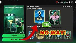 YOU WILL NOT BELIEVE THIS PACK  BIGGEST F2P WINTER WILDCARD PACK OPENING IN FC MOBILE 24!