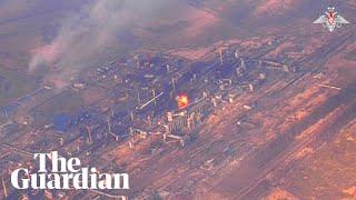 Drone footage captures Avdiivka coke and chemical plant under heavy bombardment