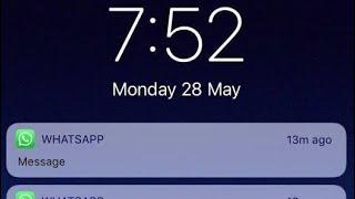 how to fix whatsapp message not showing in lockscreen iphone