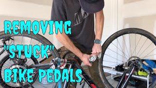 Bike Hack - How to REMOVE Bike Pedals That Are STUCK