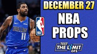 (12-2 RUN!)TOP 5 BEST NBA Player Prop Picks | Friday 12/27/2024