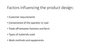 PRODUCT AND PROCESS DESIGN