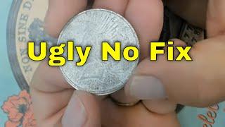 I Could Not Fix This Ugly Silver Dollar - How I Brighten Silver Dollars