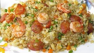 Fried Rice With Shrimp Recipe / How To Make Fried Rice / Asian Food Cooking