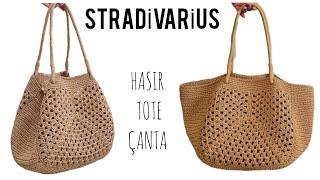 STRADİVARİUS 860 TL HASIR TOTE ÇANTA YAPIYORUZ #markachallenge