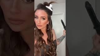 Achieve glamorous waves with titanium curling iron #hairtutorial #hairvids