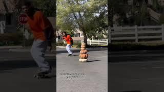 How high can I ollie on a skateboard? #skateboarding #halloween #shorts