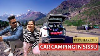 CAR CAMPING IN SISSU - TATA HARRIER⎜SISSU WATERFALL⎜CAMPING SETUP IN INDIA⎜IN HINDI⎜SEEKWITHSAGAR