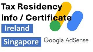 How to submit Ireland tax residency information in AdSense