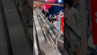 The shopping cart escalator 🩶 #shoppingcart #elevator #taiwan #innovation #retail