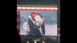 Felix crying on his knees on stage because of the project STAYs made #felix #straykids