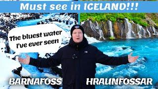 Hraunfossar and Barnafoss Waterfalls / Gems of Iceland Ring Road