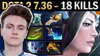 Mirana Dota 2 7.36 Miracle with 18 Kills and Gleipnir - TI13