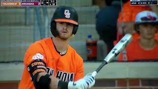 Oklahoma State baseball's Roc Riggio hits home run vs. Arkansas in regional, 6/5/22