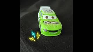 Disney pixar Cars VITOLINE #24 green / white car (plastic)