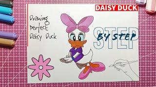 "Quack" Your Way to a Perfect Daisy Duck Drawing! - Easy tutorial for all ages.