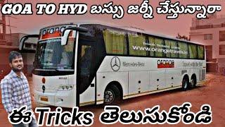 GOA TO HYD| Bus journey| How to travel by bus with less fare #travelvlog  #goatohyderabad #goatour