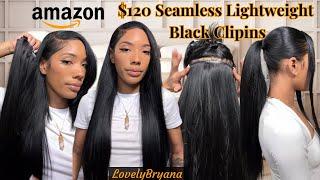 $120 Amazon Seamless Clip In Extensions (Lightweight For Fine/Thin Hair) The Perfect Blend Lashey