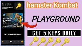 HAMSTER KOMBAT PLAYGROUND//PLAY GAME GET 5 KEY DAILY/NEW UPDATE HAMSTER KOMBAT