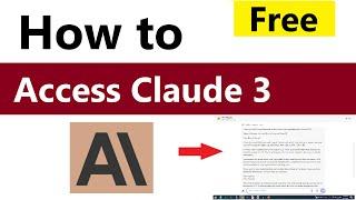 How to get claude 3 ai for free | How to access claude 3 on pc | How to use cluode 3 Ai