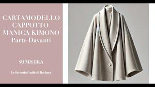 159 CARTAMODELLO CAPPOTTO MANICA KIMONO - Parte Davanti