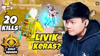 20 KILLS LIVIK SOLO VS  SQUAD - Gak dikasih Nafas, Perang Tanpa Henti Sampe Chicken | PUBG Mobile