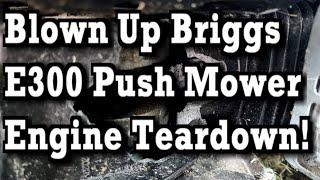 Blown Up Briggs E300 Push Mower Engine Teardown!