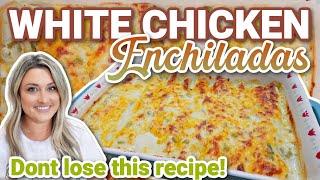 Irresistible Cheesy White Chicken Enchiladas - A Must-try!