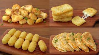 Best 4 Crispy Potato Recipes :: Roast Potatoes, Hash Browns, Potato Croquettes, Cheese Potato Tacos