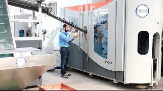 UK customers testing faygo FG4 PET bottle blow molding machine