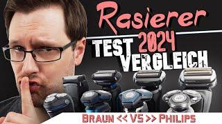 Rasierer Test 2024 ► 8 Geräte im großen Vergleichstest  Duell der Markenriesen: Braun VS. Philips